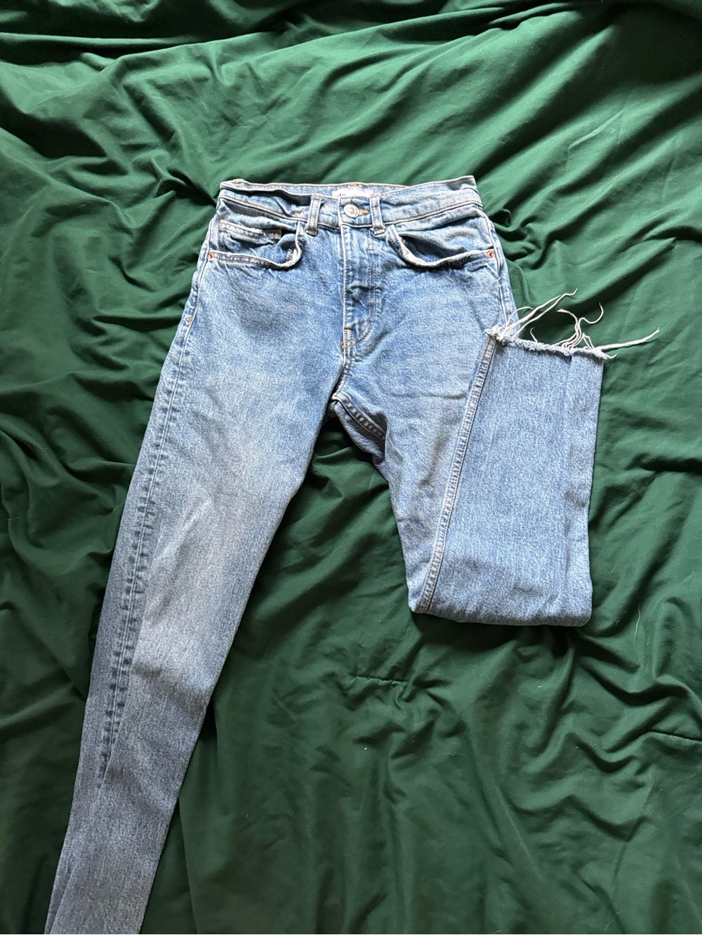 Zara Light Blue Skinny High-Rise Jeans